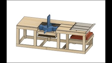 DIY Workbench for Miter and Table Saw in Fusion 360