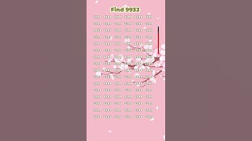 Can you find 9932? #puzzle #brainteaser #numberchallenge #shorts
