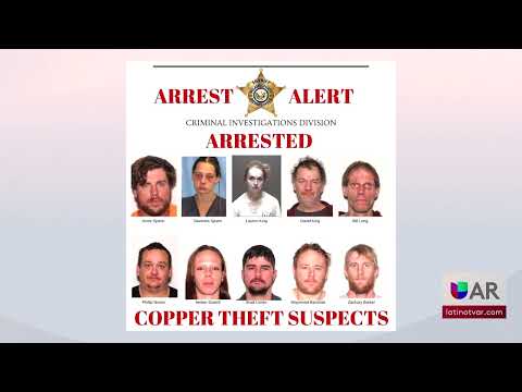 Arrestan a 10 personas por robar más de $1 millón en alambre de cobre