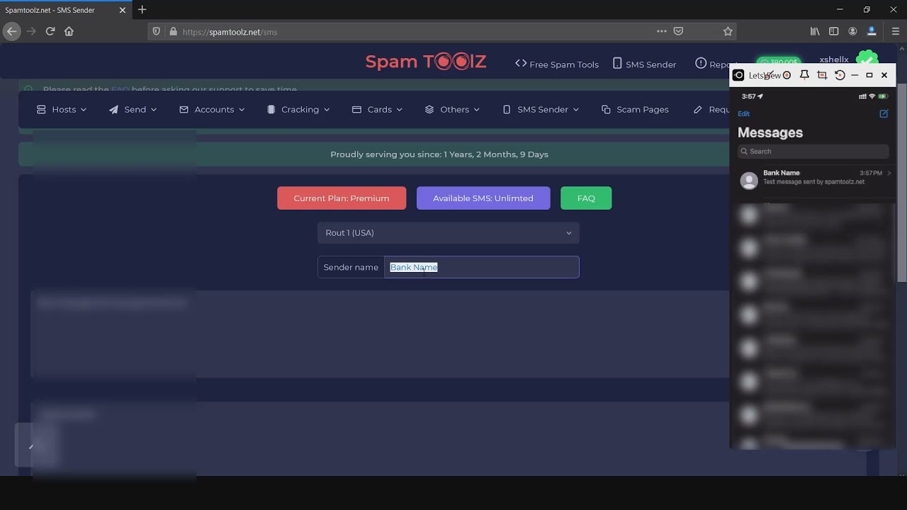Update Send bulk SMS message with custom sender name to all countries (FREE TEST)