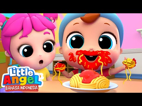 Belajar Tata Krama Makan Yuk! | Lagu Anak Balita Makan | Little Angel Bahasa Indonesia