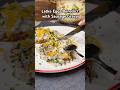 Latke Eggs Benedict with Southern Sausage Gravy Recipe! #eggs #eggsbenedict #brunch #breakfast
