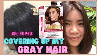 HOW TO COLOR YOUR HAIR AT HOME L'Oreal 6.0 LIGHT BROWN (ellen James Vlogs)