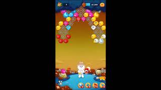 LINE バブル2 STAGE 1585 黄金コニー アイテムあり ×1.5 Golden Cony LINE BUBBLE 2
