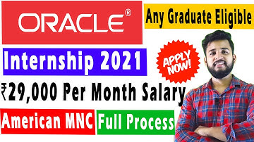 🔴 Oracle Internship 2021 | Every Graduate Eligible | Off Campus Internship 2021