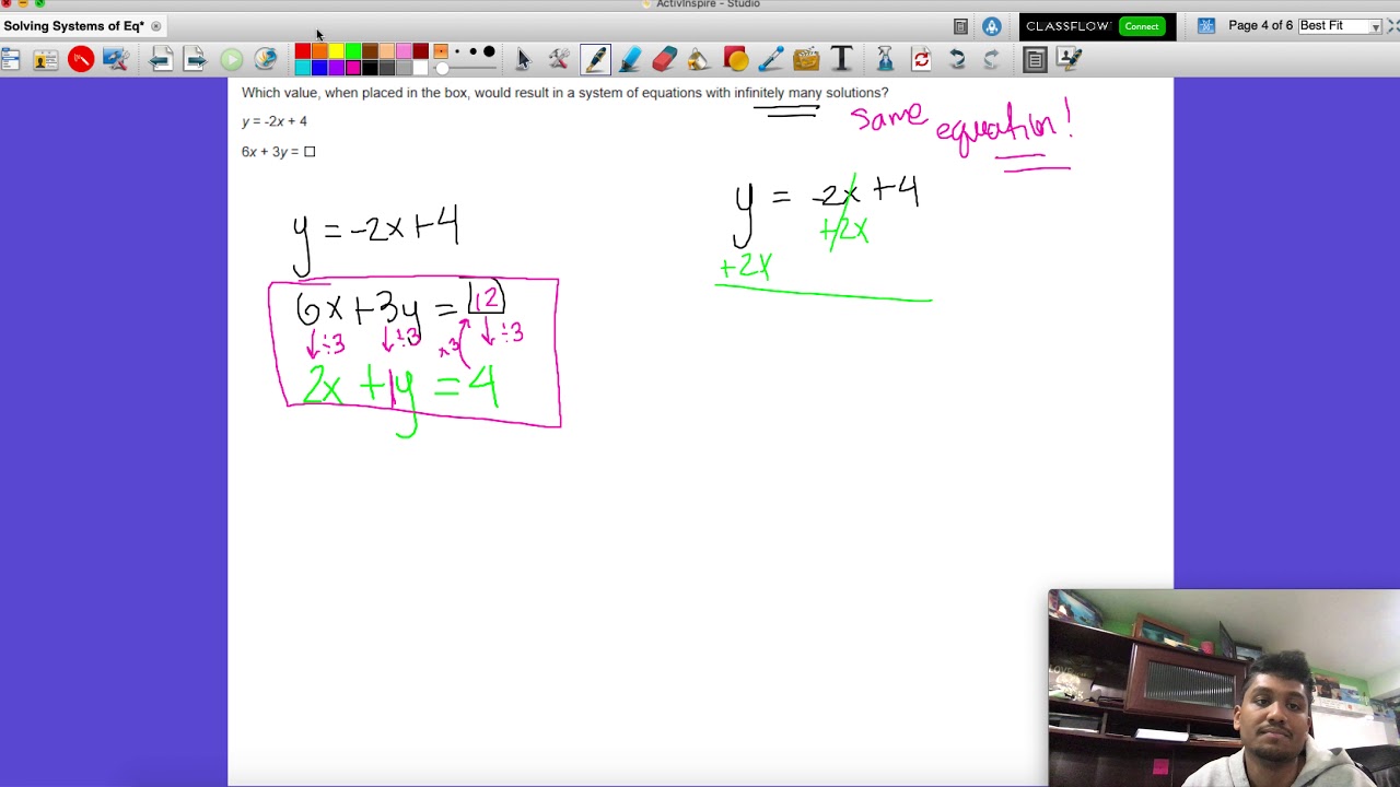 Solving Systems Substitution Part 2 - YouTube
