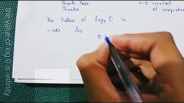 WHAT is the value of log 0, with positive base ?