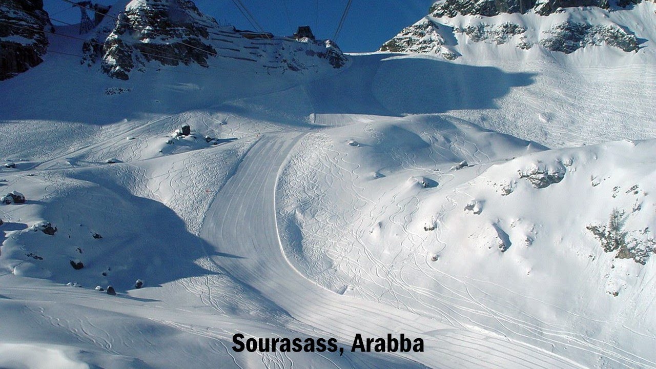 Descent of the Sourasass slope (Black), Marmolada 2023 4K
