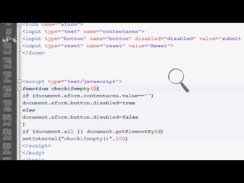 JavaScript tutorials: part-15: Manipulation with "Form element disabled"