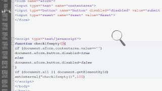 JavaScript tutorials: part-15: Manipulation with "Form element disabled"