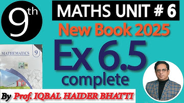 Chap # 6| Trigonometry| Ex 6.5 complete | 9th Class  New Edition 2025 Math| Lec 7