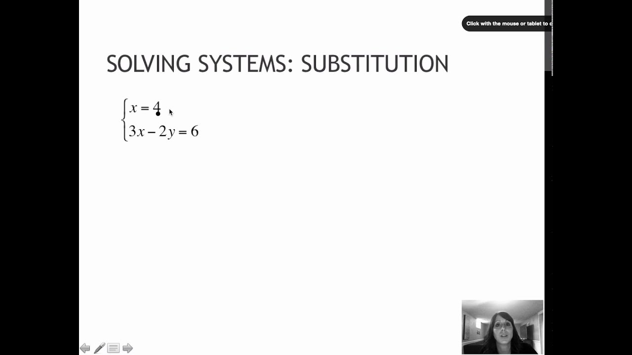 42 Solving Systems of Equations by Substitution (3.2) - YouTube