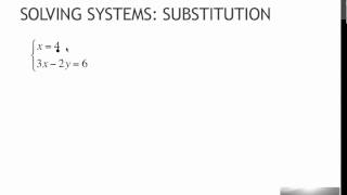 42 Solving Systems of Equations by Substitution (3.2)
