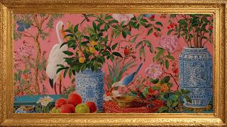 🌸 Pink Chinoiserie Fantasy in Gold Frame | Luxury Grandmillennial Frame TV Art screenshot 4