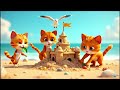 Ginger and Mama Cat Wake Up at the Beach