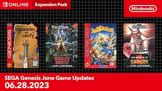 SEGA Genesis - June 2023 Game Updates - Nintendo Switch Online