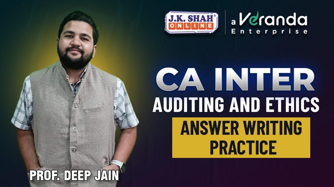 CA inter answer writing practice | Score high with Prof. Deep Jain ...