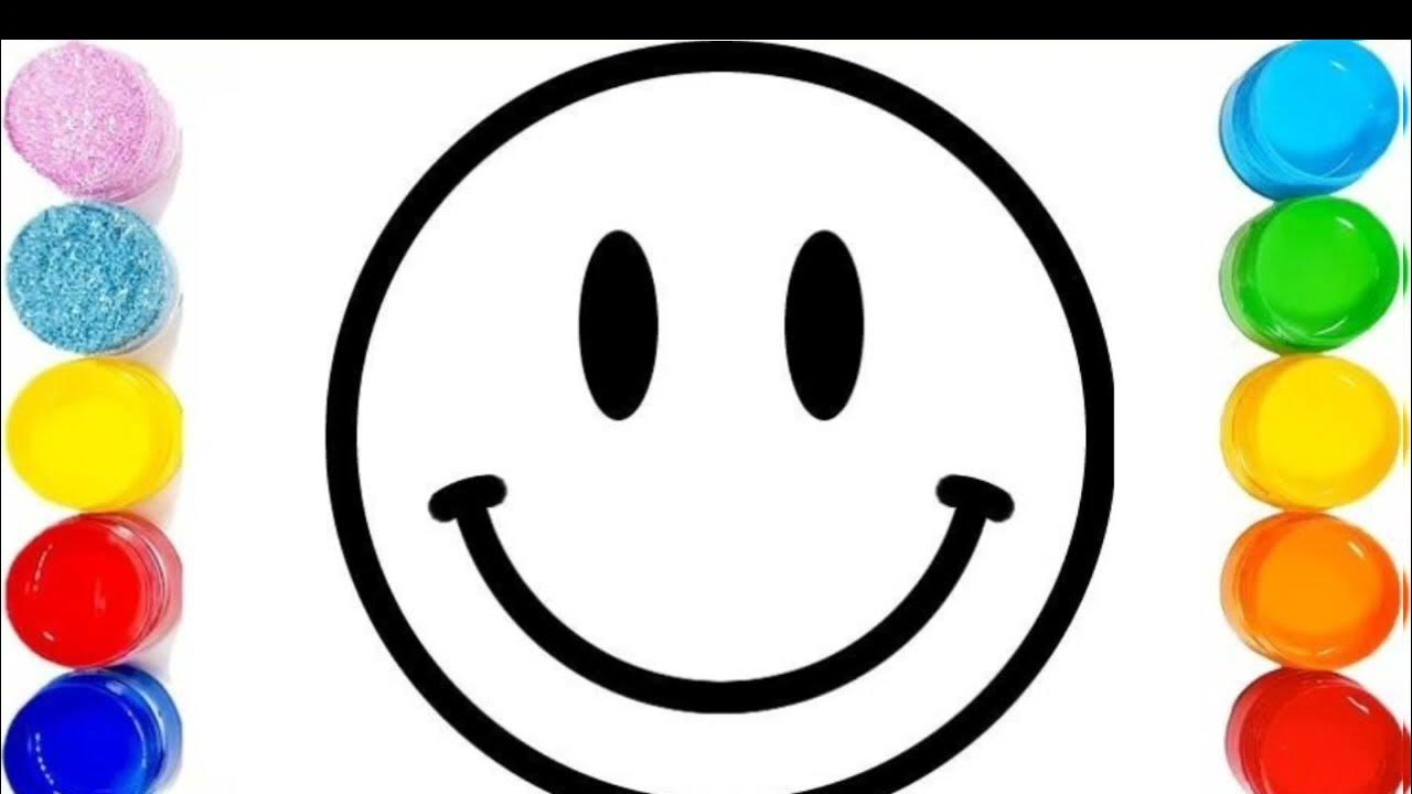 how to draw smiley face easy for kids and toddlers - YouTube