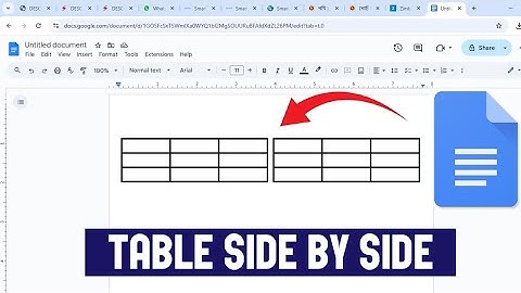 Twee tabellen naast elkaar zetten in Google Docs