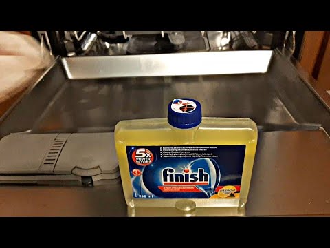 طريقة استعمال منظف الجلاية finish لترجيع غسالة أطباقك جديدة - YouTube