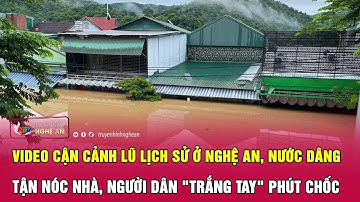 Video cận cảnh lũ lịch sử ở Nghệ An, nước dâng tận nóc nhà, người dân "trắng tay" phút chốc