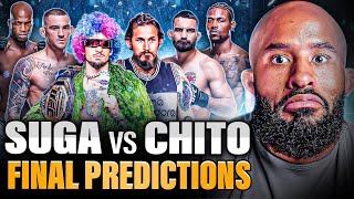 SUGA vs CHITO FINAL PREDICTIONS | WHO WINS ON STACKED UFC 299 CARD!