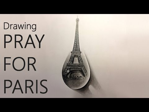 Drawing - Pray for Paris