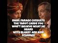 nigel farage consults the tarot cards for advice with blakey from the buses and keir starmer funny