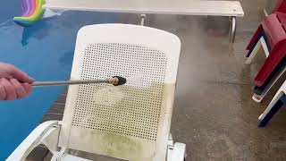 Short & satisfying test of our first pressure washer.  Harbor Freight Predator 3200 PSI gas powered