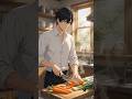 🍜 Anime Boy Making Delicious Noodles | AI Animated Cooking ✨😉 #anime #explore #shorts