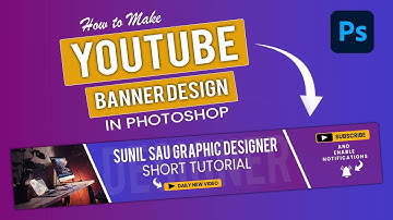 How to Make a YouTube Banner or Channel Art - Photoshop Tutorial #photoshoptutorial   #art