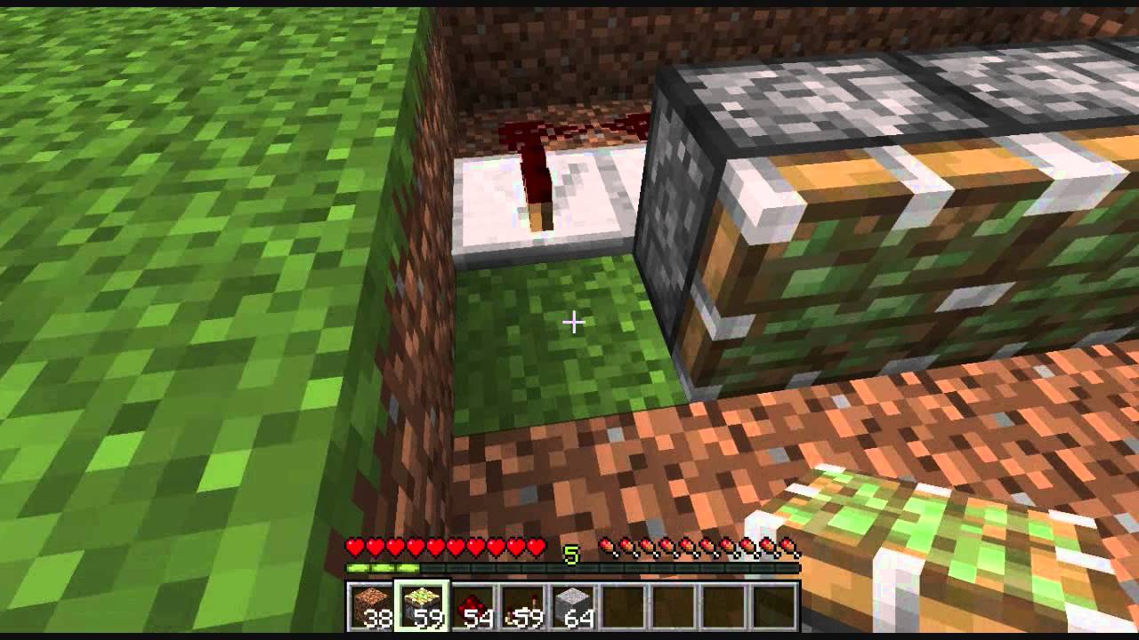 minecraft - tuto piston : pont , herse et porte - YouTube