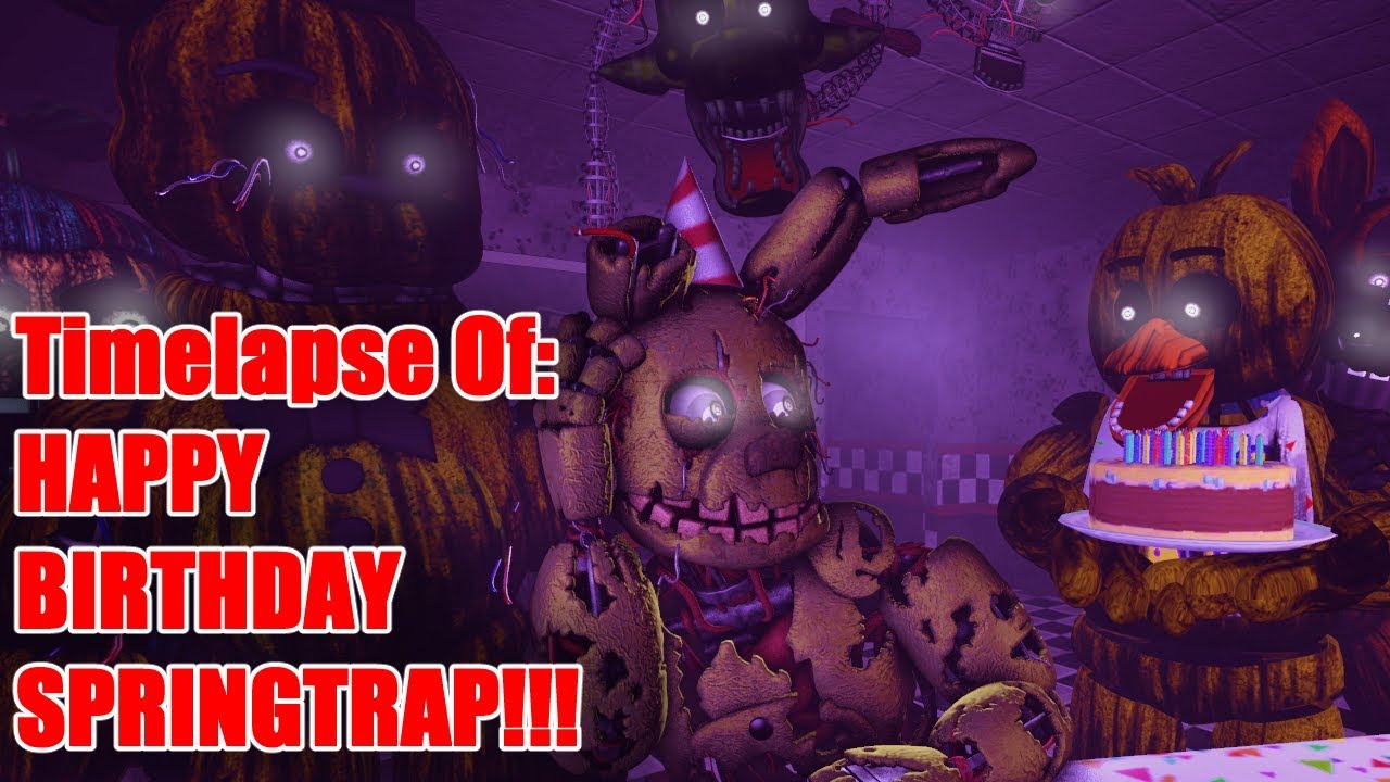 Fnaf Sfm Timelapse Happy Birthday Springtrap Fnaf 3 Anniversary Special Youtube - steam community video roblox fnaf 3 springtrap