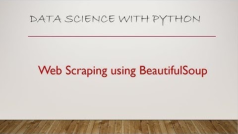 web scraping with python using BeautifulSoup