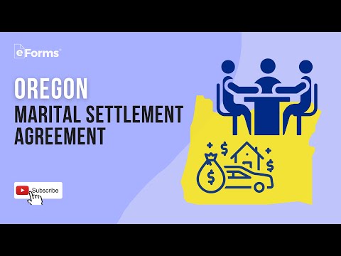 Oregon Marital Settlement Agreement - How to Make