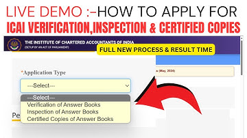 How to Apply For ICAI verification,Inspection & ICAI Certified Copies | Full new Process & Results