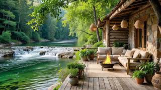 Peaceful Riverside Forest Cabin 🌿 Gentle Stream Sounds & Birds for Deep Sleep & Calm Mind