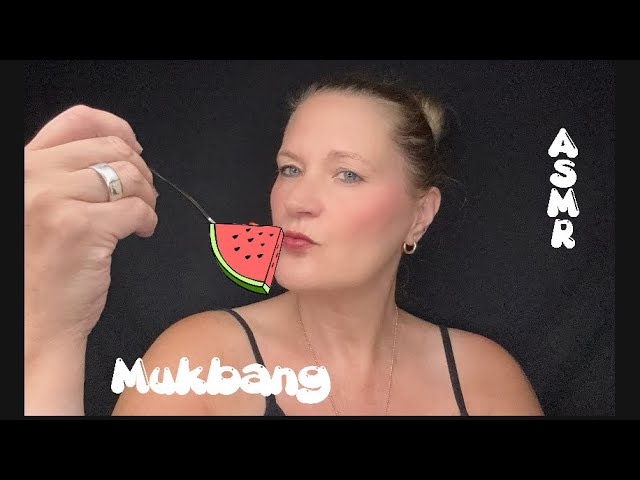 ASMR german - Tingly Mukbang Watermalon 🍉 - eating sounds - Real Talk -