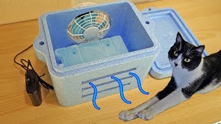 夏でも涼しい！【ネコ用クーラーの作り方】How to make a cat cooler