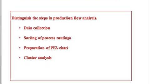 steps in production flow analysis (computer aided design and manufacturing unit - 5)