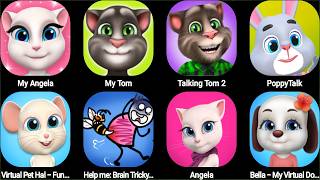 My Angela,My Tom,Talking Tom 2,PoppyTalk,Virtual Pet Hal-Funny Game... screenshot 2