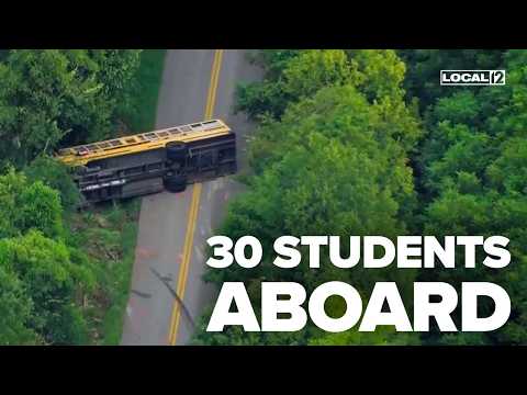 Kentucky boy speaks after school bus carrying 30 students overturns