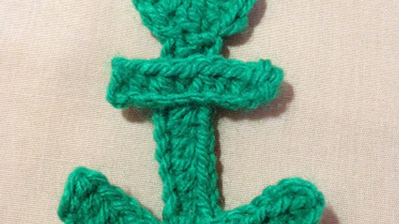 How To Crochet a Cute And Easy Anchor Aplique DIY Tutorial