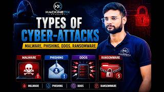 3 || How Hackers Attack? Malware, Phishing, DDoS & Ransomware Explained ||