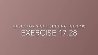 Exercise 17.28 - Music for Sight Singing