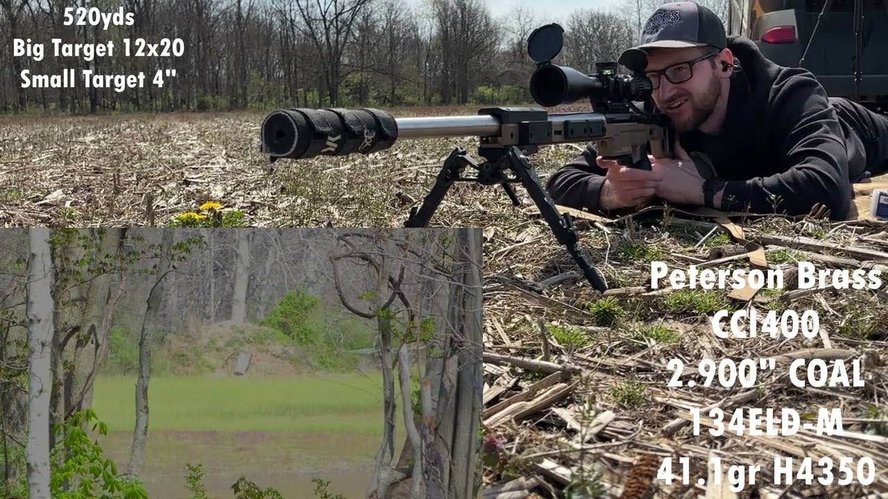 134 гран ELD-M, 500 ярдов, 4-дюймовая мишень, 25 Creed