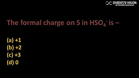 The formal charge on S in HSO4- is –