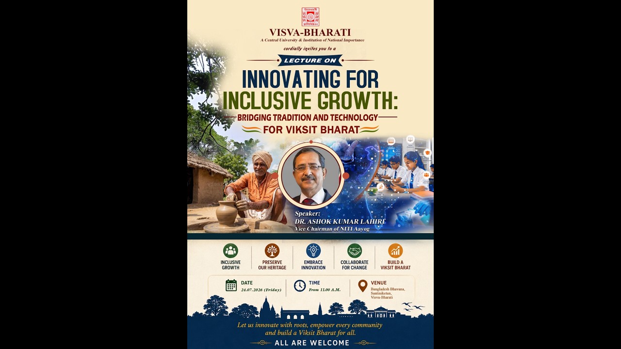 Lecture on Innovating for Inclusive Growth: Bridging Tradition and Technology for VIKSIT BHARAT