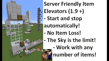 Episode 11 -  Server Friendly Item Elevators for Minecraft 1.9 and Up