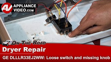 GE Dryer Repair - Loose Switch and Missing Knob - Control Panel